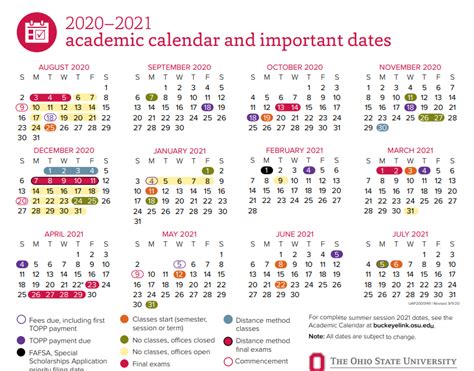 ohio state academic calendar|More.